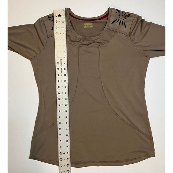 Catherine Malandrino Long Sleeve Athletic Top, Keyhole Back, Copper Size Large - Picture 5 of 7